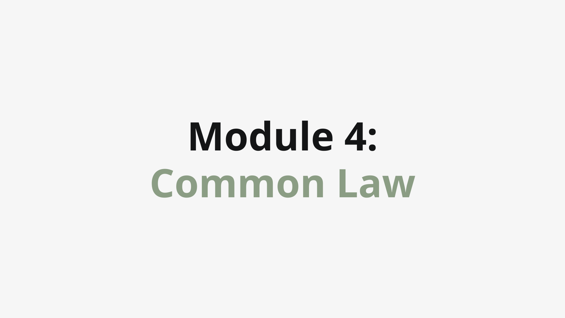 Common Law