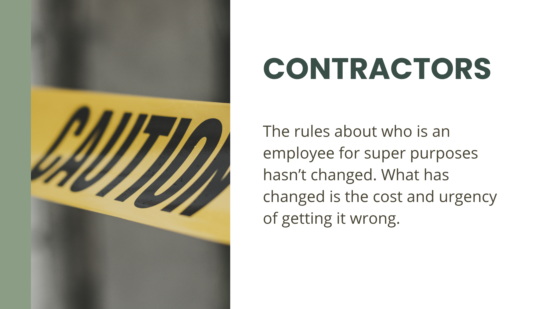 A word about contractors