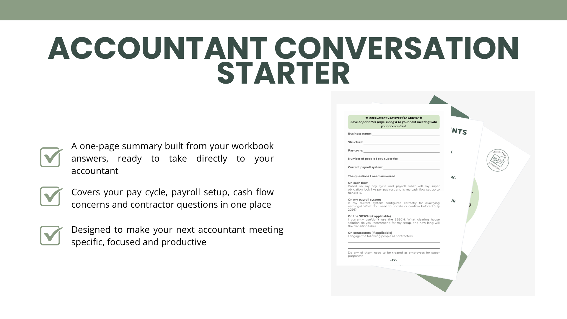 Accountant conversation starter